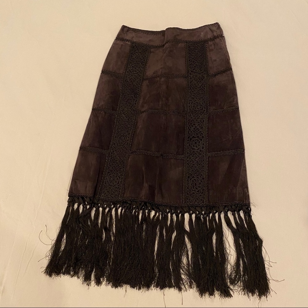 DOLCE & GABBANA Fringe Midi Skirt
